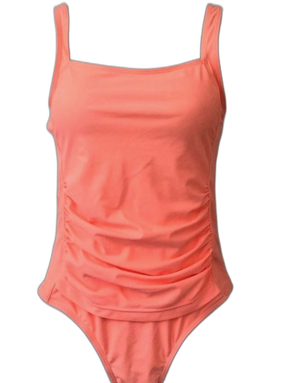 I2crazy Keyhole Ruched One-Piece Swimsuit | Light Coral, Size S NWT